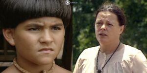 Uerê (Pedro Gabriel)e Donana (Bete Mendes) em O Rei do Gado (Foto: Reprodução / Globo)