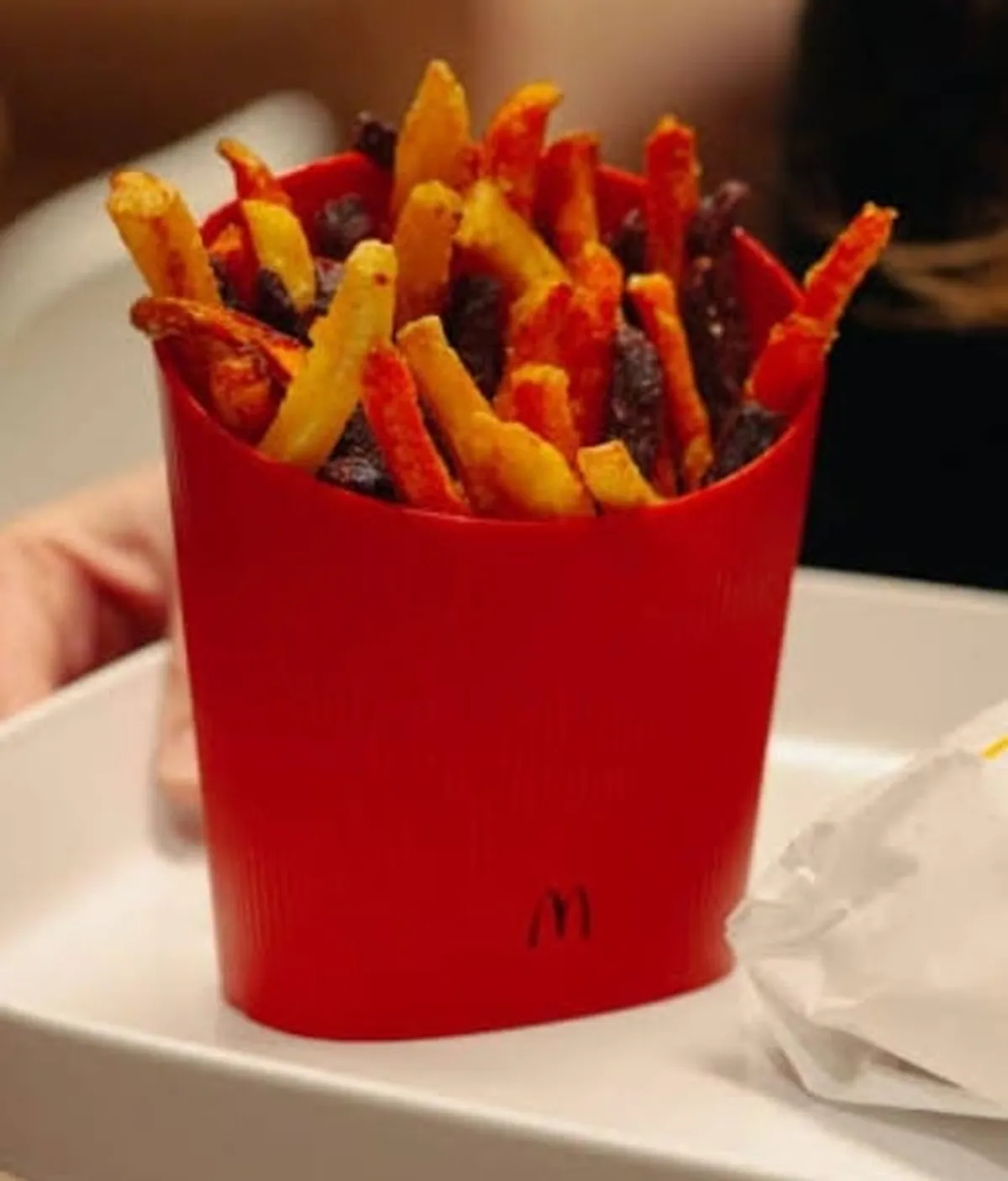 Mc Donald's substituiu batatas fritas por legumes na França (Foto Reprodução/Internet)