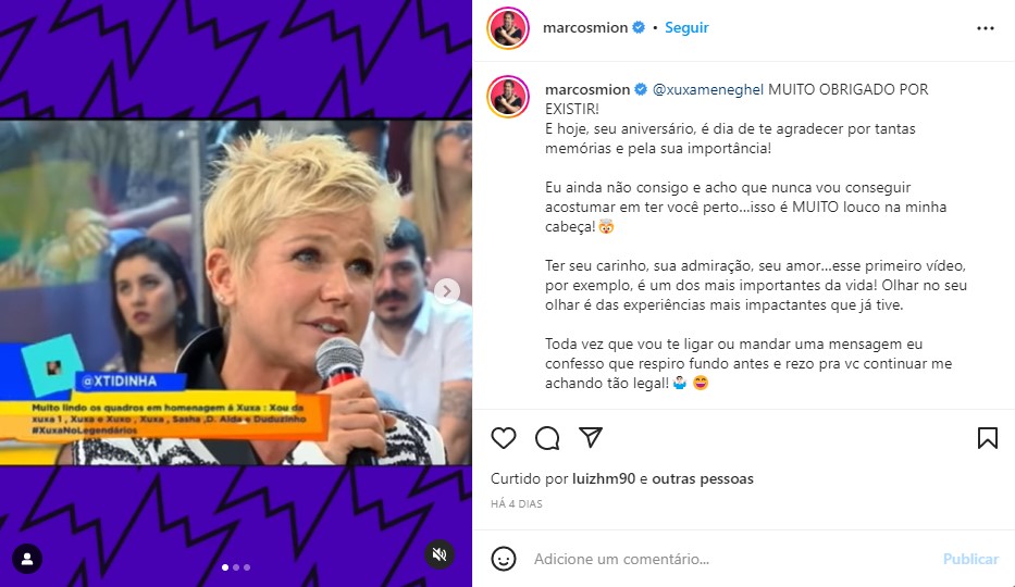 Marcos Mion e Xuxa Meneghel são amigos há anos e poucos sabem (Foto: Reprodução)