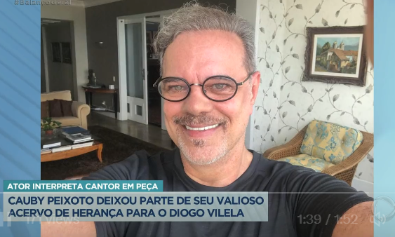 Diogo Vilela fica com parte do acervo de Cauby Peixoto (Foto Reprodução/PlayPlus)