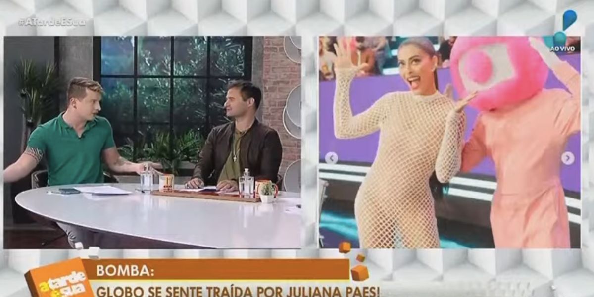 Aaron Tura e Alessandro Lo-Bianco no A Tarde é Sua (Foto: Reprodução / RedeTV!)