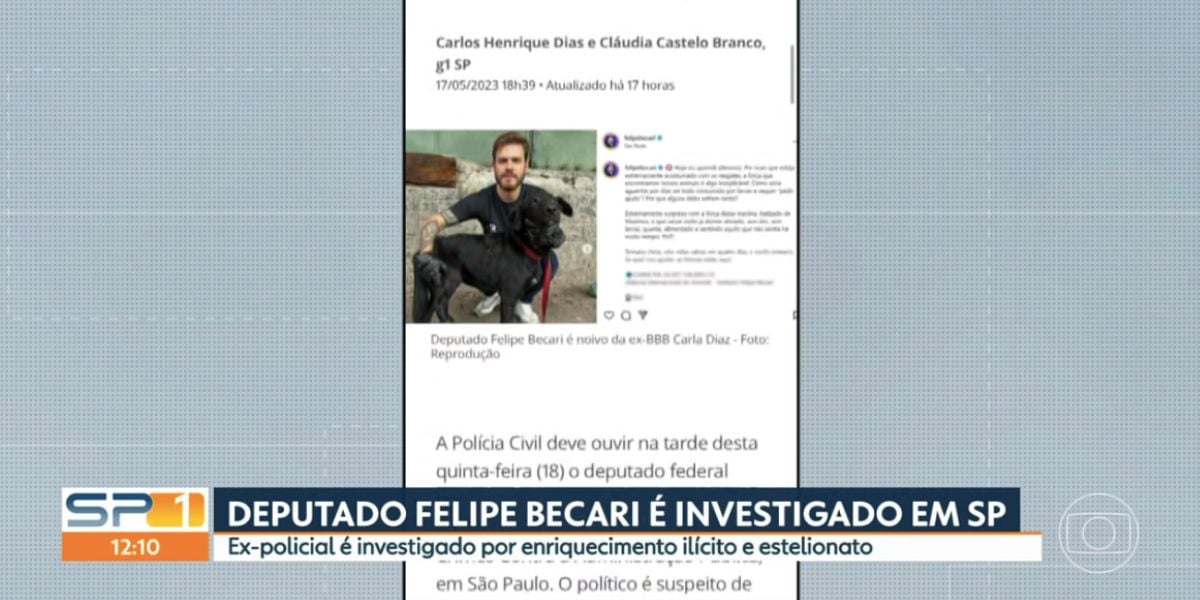 Alan Severiano dá notícia sobre Carla Diaz e Felipe Becari (Foto: Reprodução / SP1 da Globo)