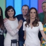 Ana Furtado, André Marques, Cissa Guimarães, Patrícia Poeta, Tiago Leifert e Zeca Camargo (Foto: Reprodução / Globo)