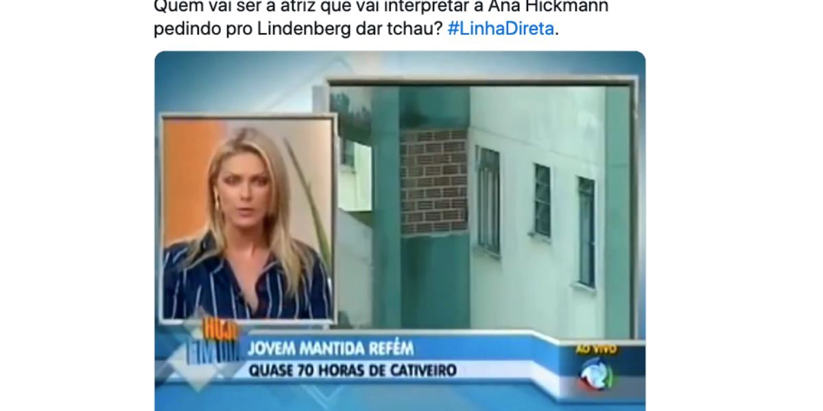 Ana Hickmann na cobertura do caso Eloá (Foto: Reprodução / Record / Twitter)