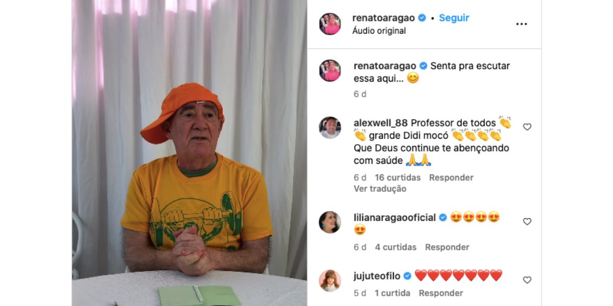 Anúncio de Renato Aragão (Foto: Reprodução / Instagram)