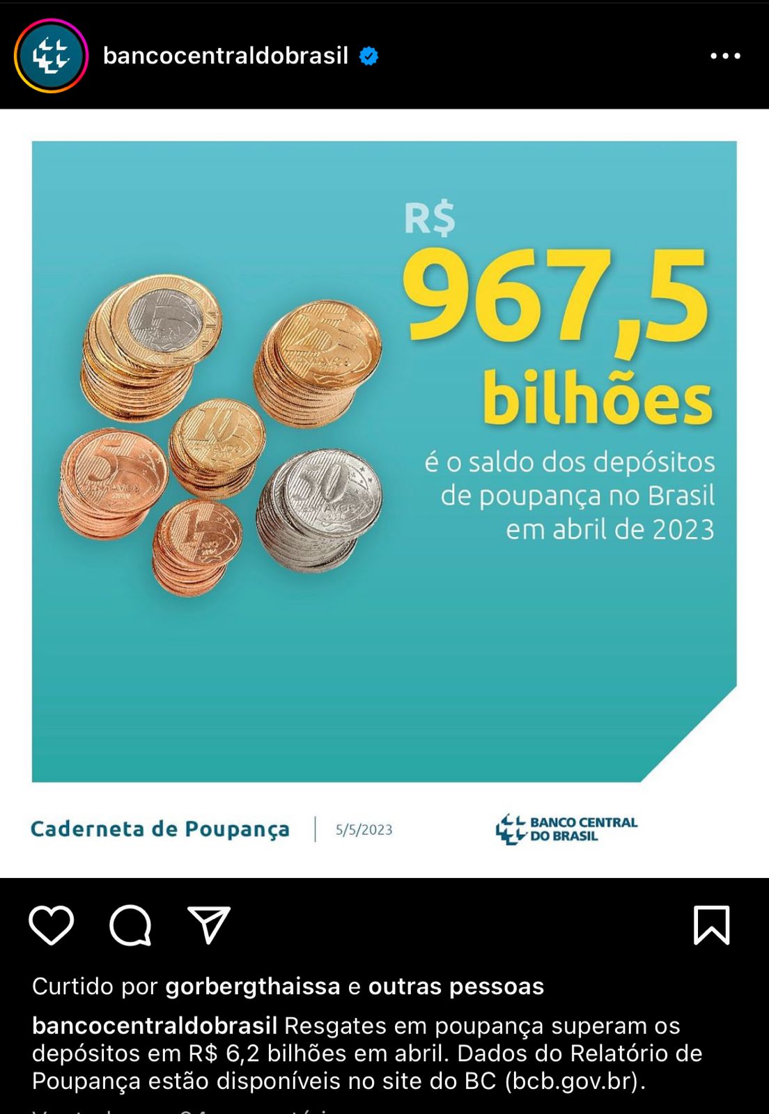 Banco Central faz anúncio IMPORTANTE - Foto Reprodução Instagram