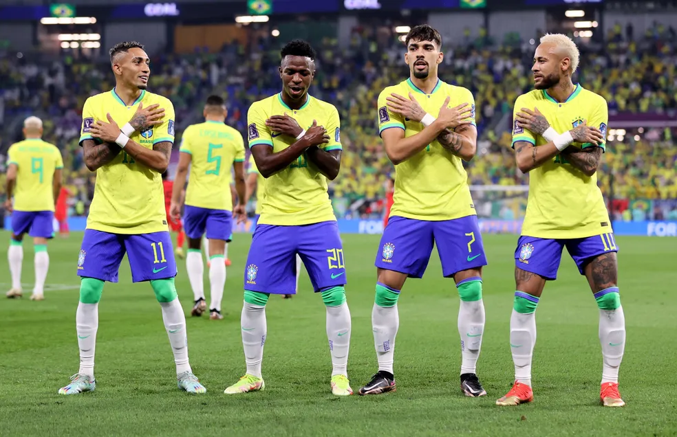 Brasil em campo na Copa do Mundo - Foto Reprodução Globo