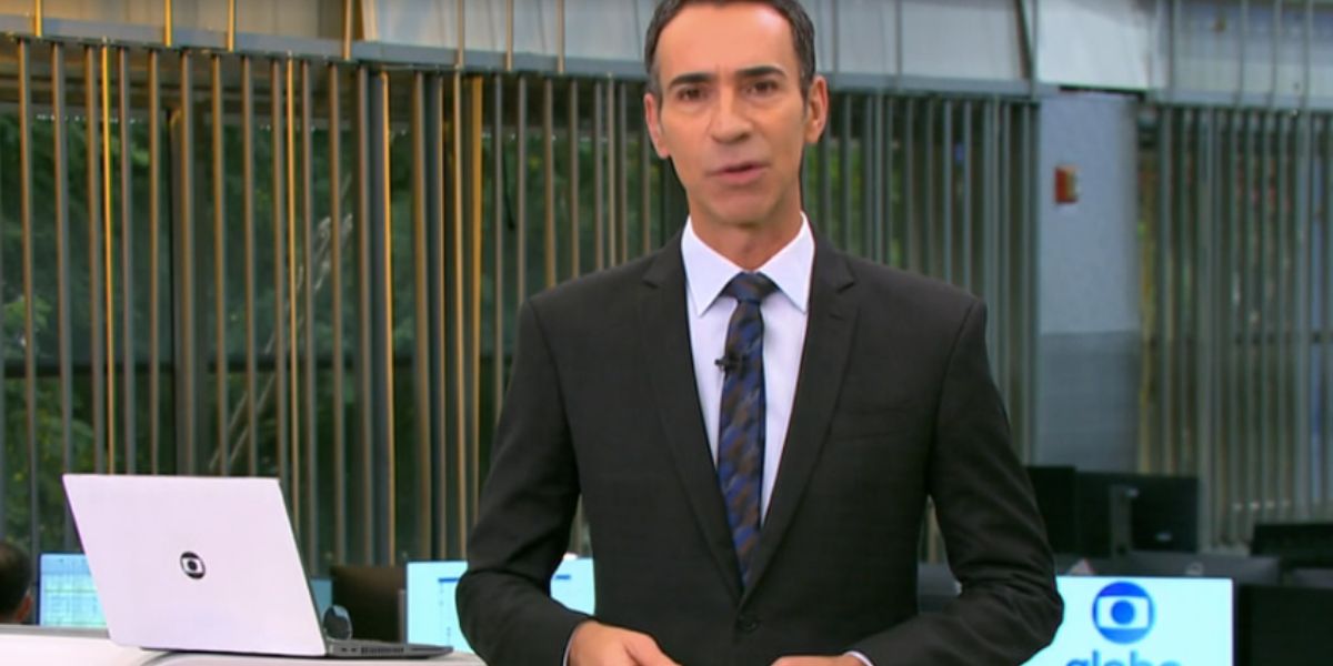 César Tralli no Jornal Hoje (Foto: Reprodução / Globo)