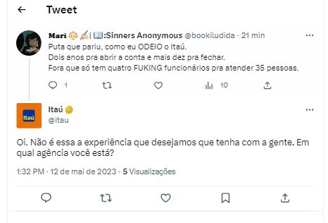 Clientes do Itáu estão enfurecidos com situação nesta sexta-feira, 12 - Foto Reprodução Twitter