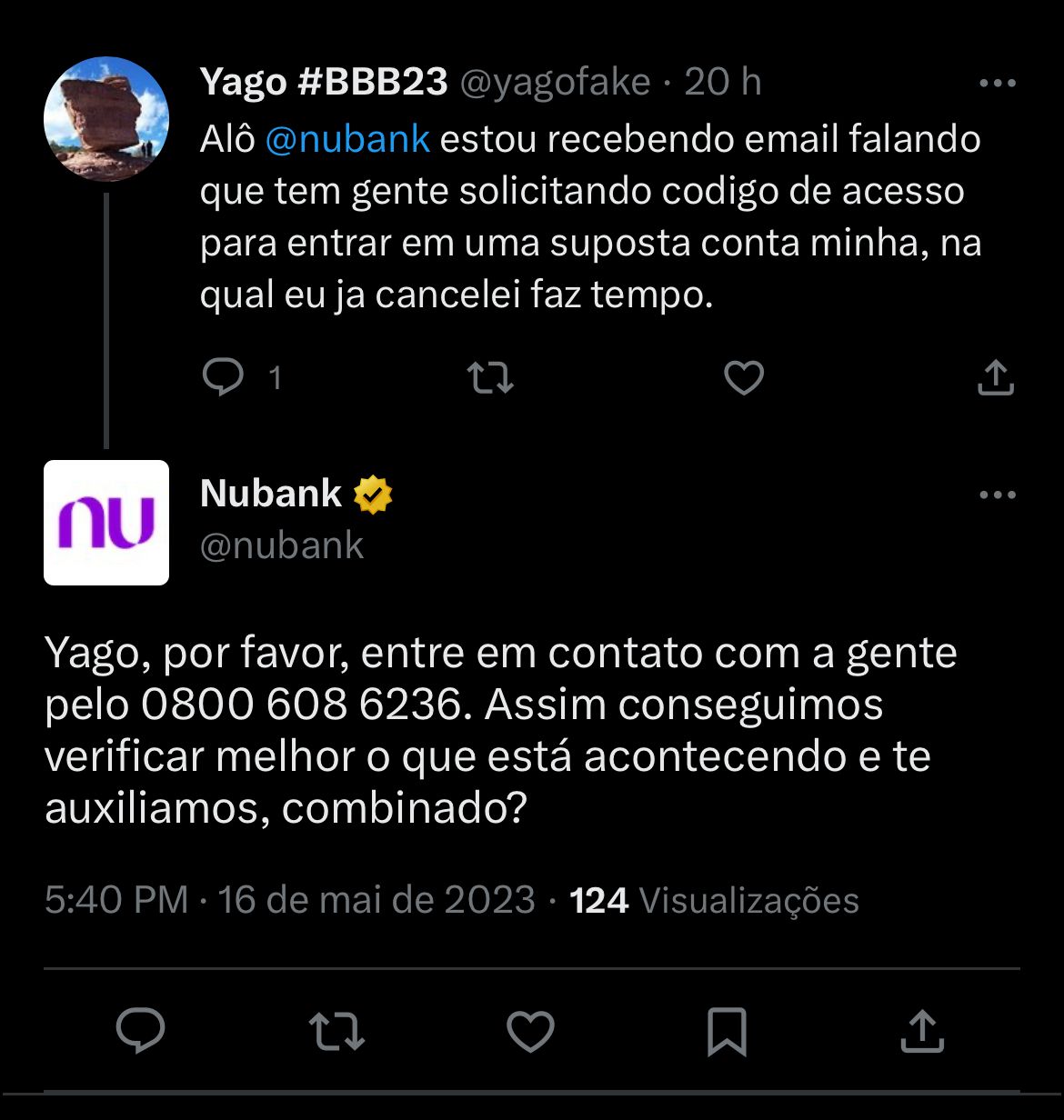 Clientes do Nubank estão enfurecidos com situação nesta quarta-feira (17) - Foto Reprodução Twitter