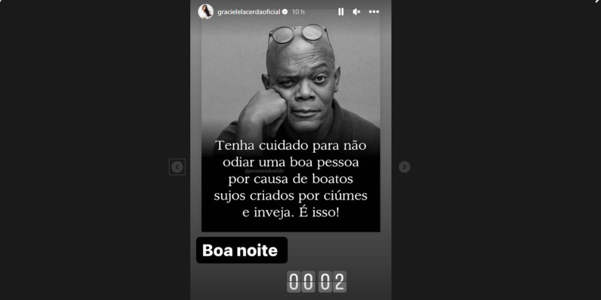 Graciele Lacerda entrega comunicado enigmático (Foto: Reprodução / Instagram)