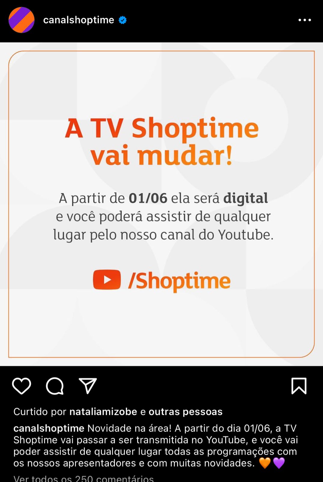 Comunicado oficial da empresa - Foto Reprodução Instagram