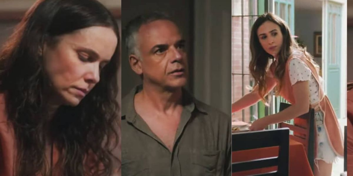 Lucinda, Andrade e Anely em Terra e Paixão (Foto: Reprodução / Globo)