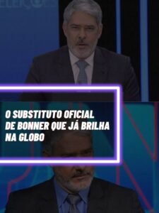 Esse é o substituto oficial de William Bonner no Jornal Nacional(Foto - Montagem TV Foco).