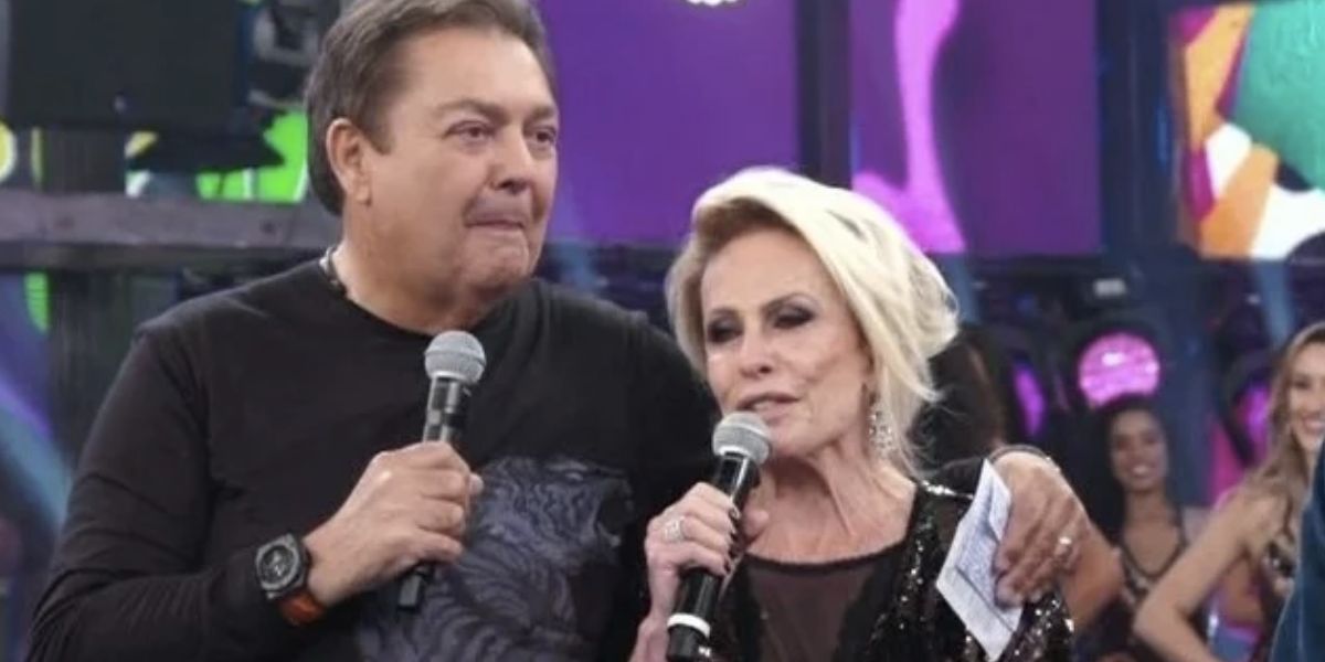 Faustão e Ana Maria no extinto Domingão (Foto: Reprodução / Globo)