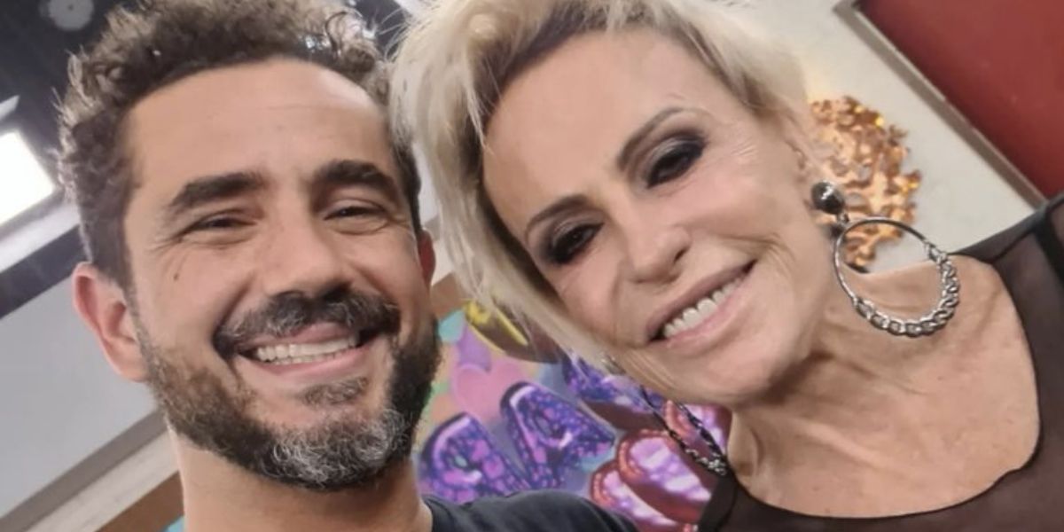 Ana Maria e Felipe Andreoli nos estúdios do Mais Você, da Globo (Foto: Reprodução / Instagram)