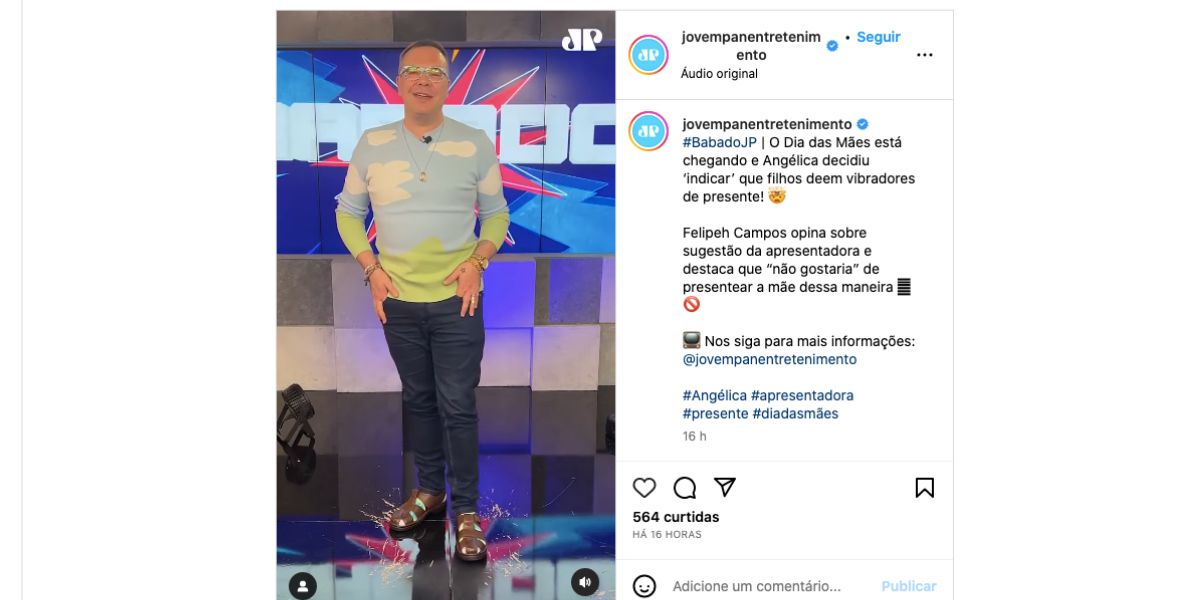 Felipeh Campos detona situação envolvendo Angélica (Foto: Reprodução / Instagram) 