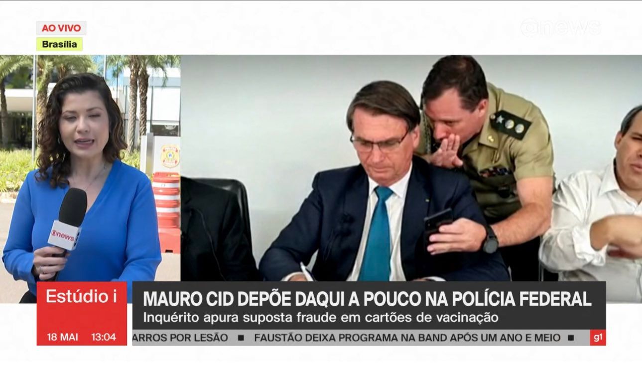 GC da GloboNews noticiando sobre Faustão - Foto Reprodução Globo News