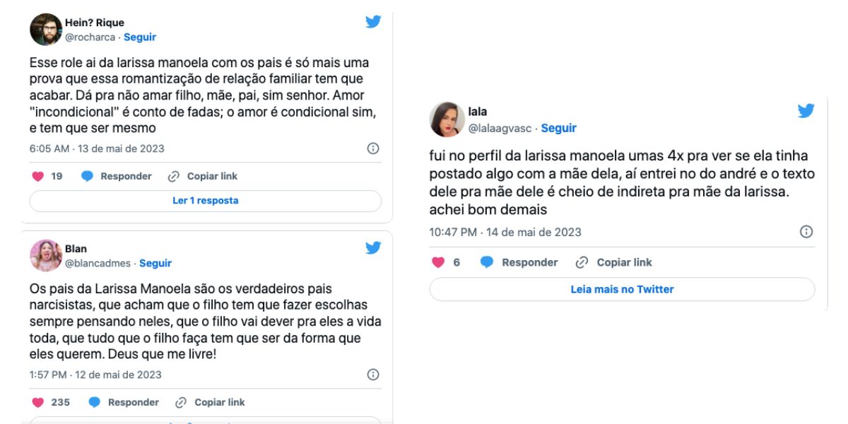 Público apoia Larissa Manoela (Foto: Reprodução / Twitter) 