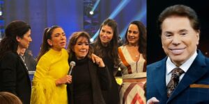 Renata Abravanel, Patrícia Abravanel, Íris Abravanel e Silvio Santos (Fotos: Reproduções / TV Foco / SBT)