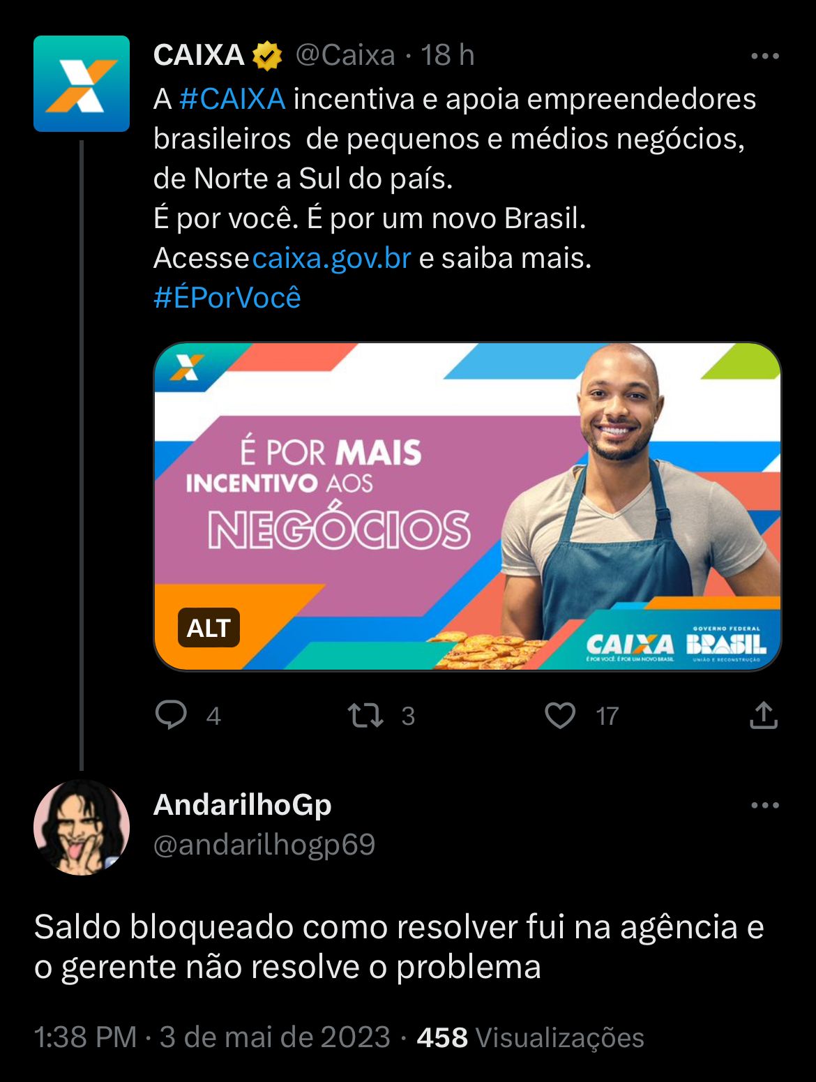 Situação da Caixa revolta clientes nesta quinta-feira, 4 - Foto - Foto Reprodução Twitter