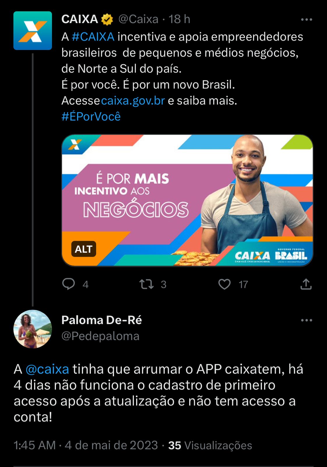 Situação da Caixa revolta clientes nesta quinta-feira, 4 - Foto - Foto Reprodução Twitter