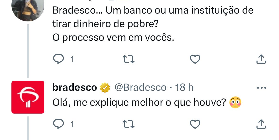 Situação do Bradesco está deixando clientes aterrorizados neste domingo (28) - Foto Reprodução Twitter