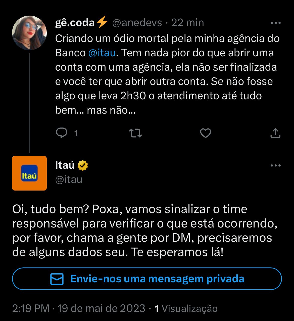 Situação do Itaú enfurece clientes HOJE (19) e você precisa saber - Foto Reprodução Twitter