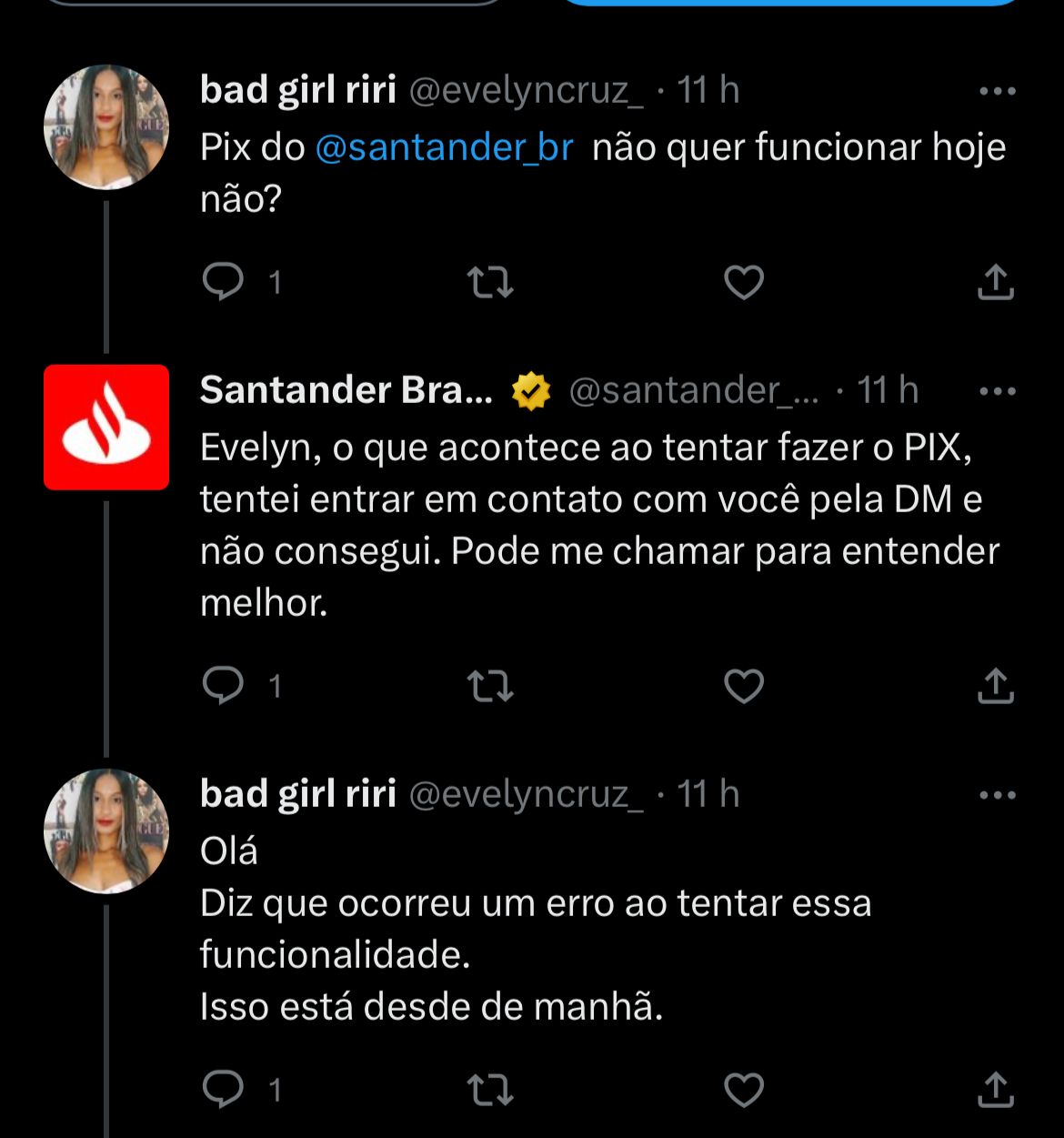 Situação do Santander está enfurecendo clientes HOJE (03) - Foto Reprodução Twitter