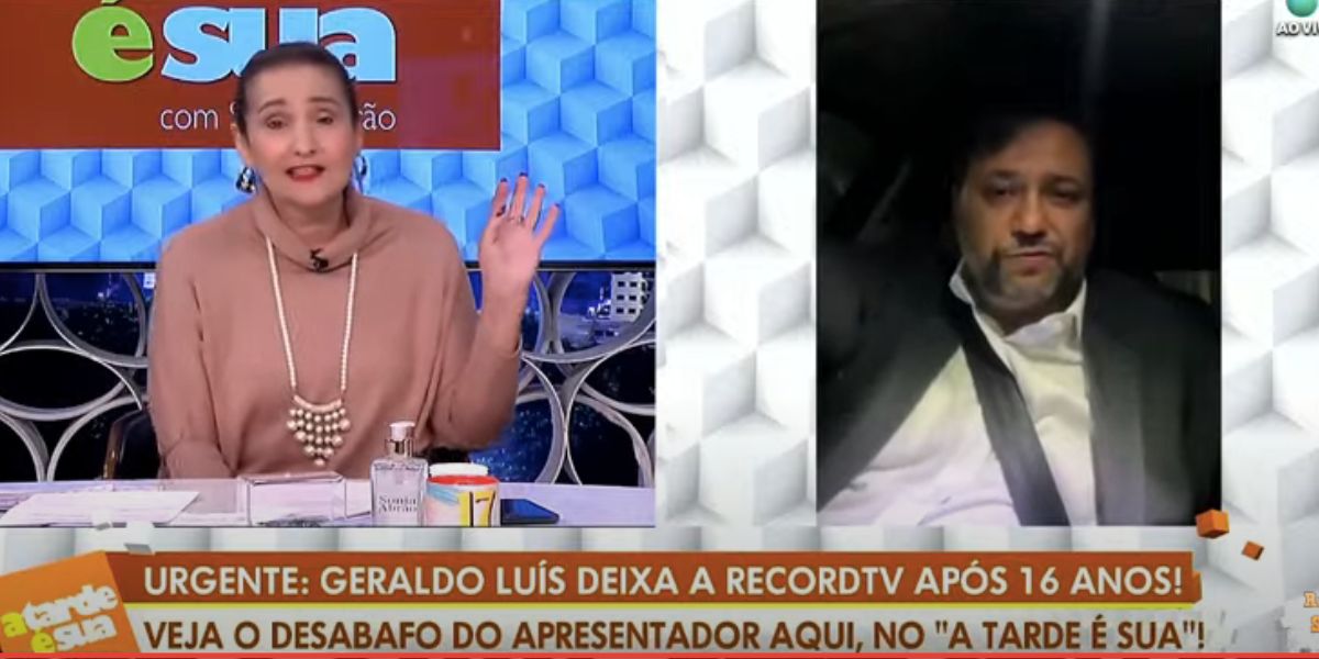 Sonia Abrão no A Tarde é Sua e Geraldo Luis (Foto: Reprodução / RedeTV!)