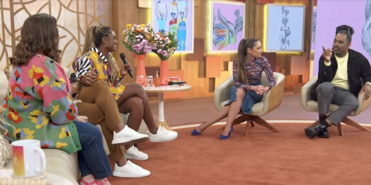 Tati Machado, Ricardo Alface, Aline Patrícia Poeta e Manoel Soares no Encontro (Foto: Reprodução / Globo)