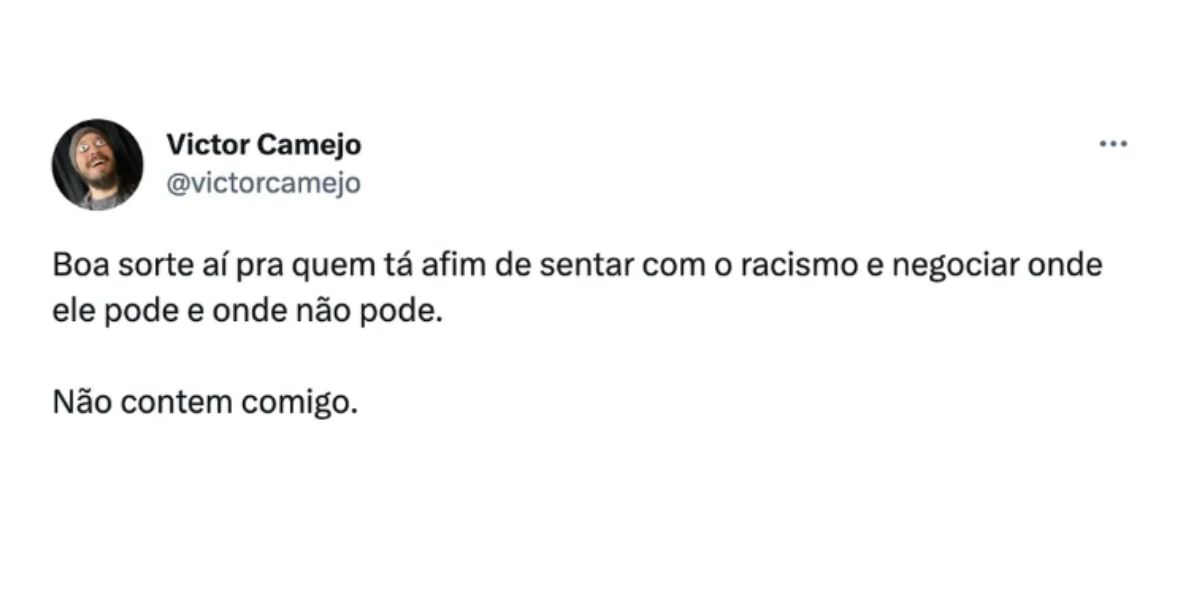 Victor Camejo sobre Léo Lins (Foto: Reprodução / Twitter)