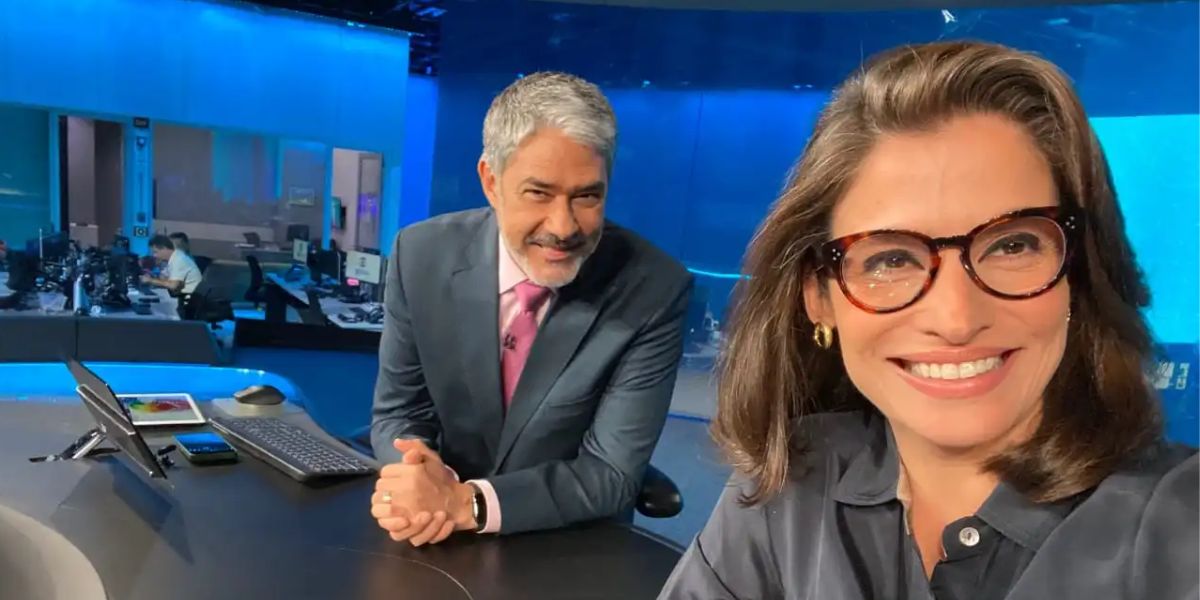 William Bonner e Renata Vasconcellos no Jornal Nacional - Foto Reprodução Internet