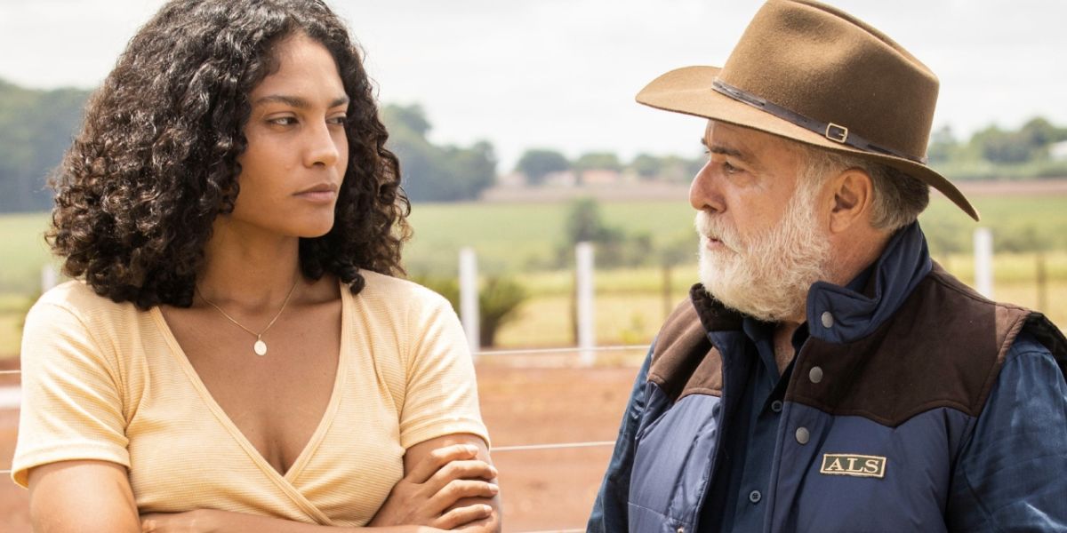 Antônio e Aline em Terra e Paixão (Foto: Reprodução / Globo)