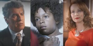 Anselmo, Marcelino e Gilda em cenas de Amor Perfeito (Foto: Reprodução / Globo)