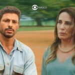 Caio e Irene em cenas de Terra e Paixão (Foto: Reprodução / Globo / Montagem TV Foco)