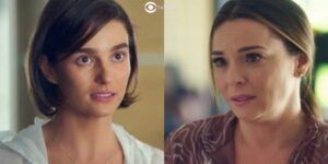 Helena (Priscila Sztejnman) e Clara (Regiane Alves) em cenas de Vai na Fé (Foto: Reprodução / Globo)