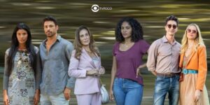 Iraê, Caio, Irene, Aline, Daniel e Graça em Terra e Paixão (Foto: Reprodução / Globo / Montagem TV Foco)