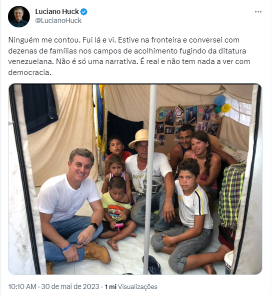 Luciano Huck desmentiu lula em post - Foto: Reprodução/Twitter