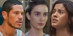 Lui, Helena e Jenifer em cenas de Vai na Fé (Foto: Reprodução / Globo)