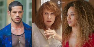 Lui, Wilma e Sol em cenas de Vai na Fé (Foto: Reprodução / Globo)