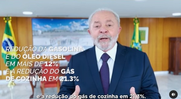 Lula confirmou a redução dos preços (Reprodução: Instagram)