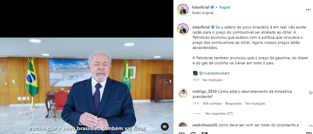 Os brasileiros ficaram contentes com o novo anúncio do Governo (Reprodução: Instagram)