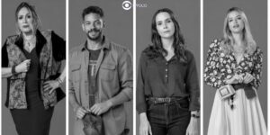 Cândida, Jonatas, Lucinda e Graça são personagens de Terra e Paixão (Foto: Reprodução / Globo / Montagem TV Foco)