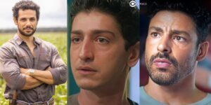 Ramiro, Daniel e Caio em cenas de Terra e Paixão (Foto: Reprodução / Globo / Montagem TV Foco)