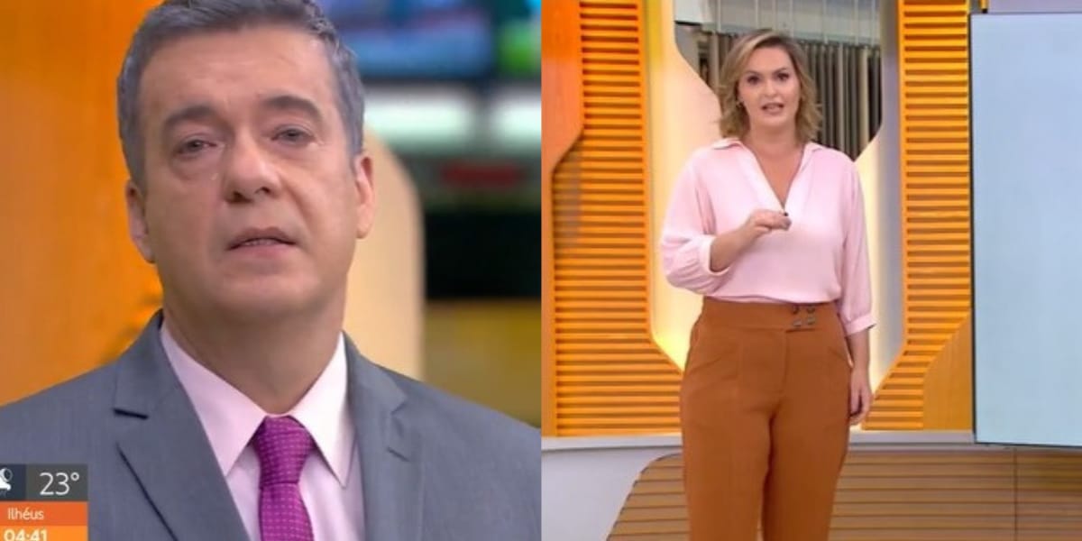 Roberto Kovalick e Ana Paula Campos nos estúdios do Hora 1 (Reprodução: Montagem TV Foco)