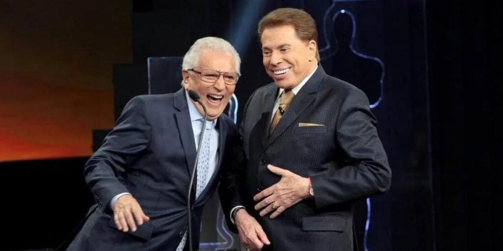 Silvio Santos ao lado de seu amigo de longa data (Reprodução - SBT)