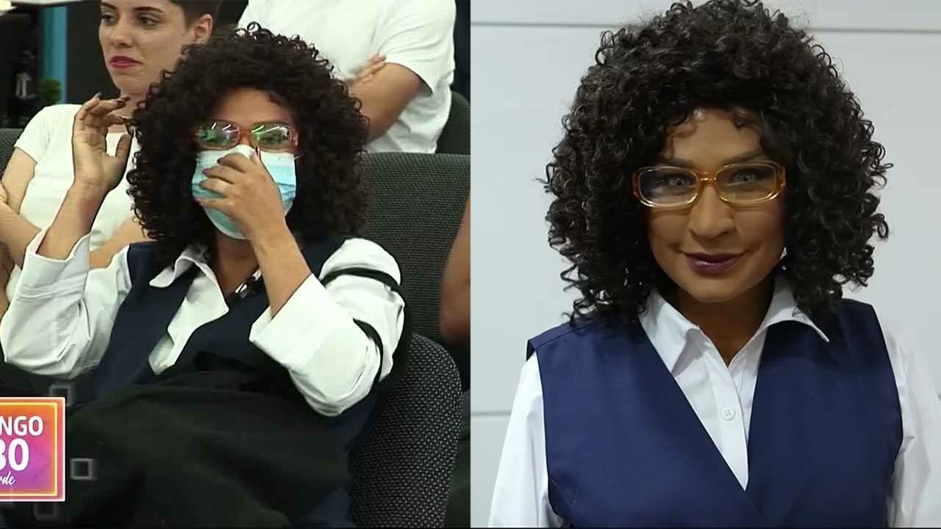 Simone usando BlackFace no programa do Rodrigo Faro (Reprodução - Record)