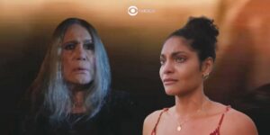 Cândida (Susana Vieira) e Aline (Barbara Reis) em Terra e Paixão (Foto: Reprodução / Globo / Montagem TV Foco)