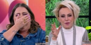 Tati Machado e Ana Maria Braga caíram na gargalhada no 